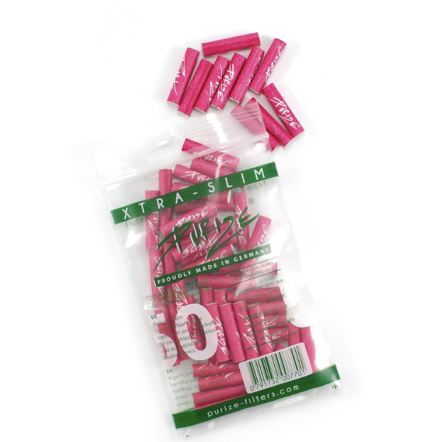 Purize® Aktivkohlefilter 50er Pack Xtra- Slim pink 5,9mm